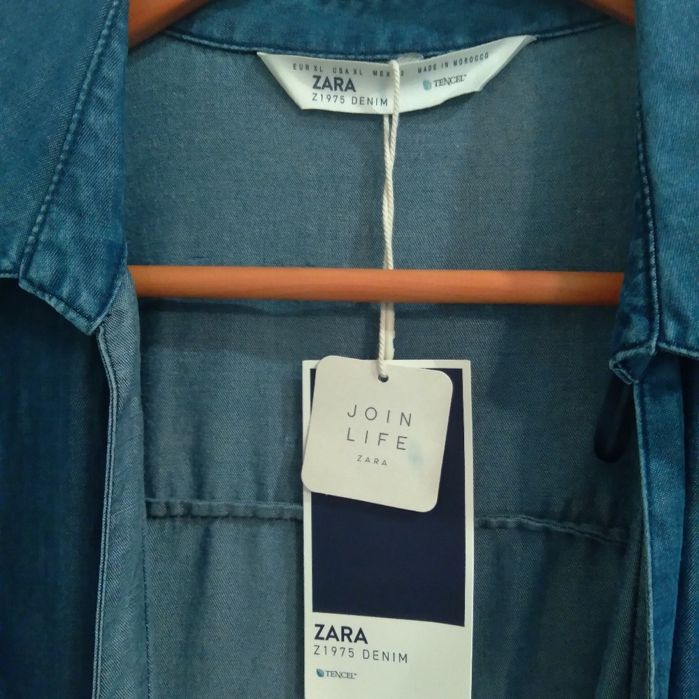 Denim Zara XL Button-up Shirt | NWT 👔 - Picture 8 of 10